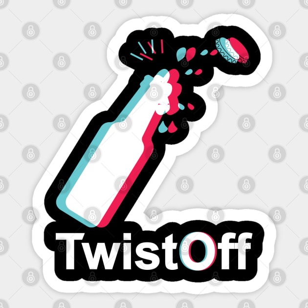 Twist Off Beer White Sticker by BlackCoffeeCake